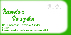 nandor voszka business card